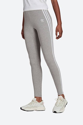 Legging Hoge Taille Classics 3-Stripes- Gemêleerd Lichtgrijs
