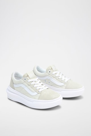 Leren Platform Sneakers UA Old Skool Overt CC- Beige en Wit