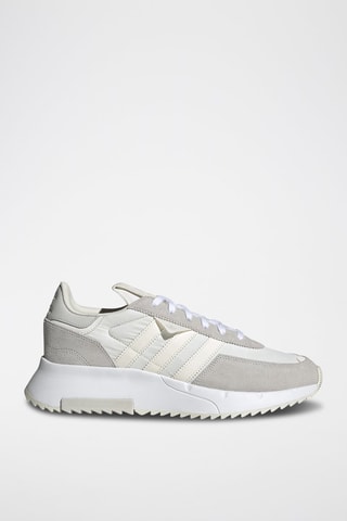 Leren Sneakers Retropy F2 Wit en Lichtgrjis