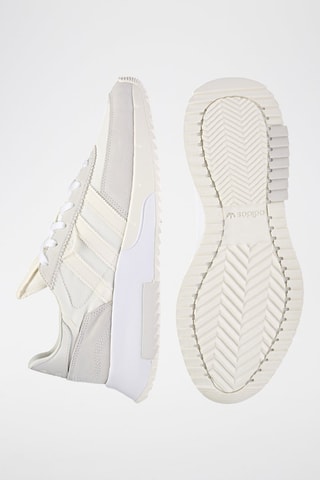 Leren Sneakers Retropy F2 Wit en Lichtgrjis