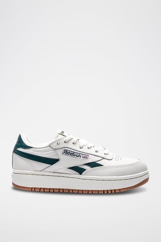 Leren Sneakers Club C Double Reveng - Wit en Donkergroen