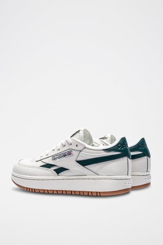 Leren Sneakers Club C Double Reveng - Wit en Donkergroen