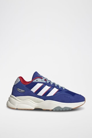 Leren Sneakers Retropy F90 Koningsblauw