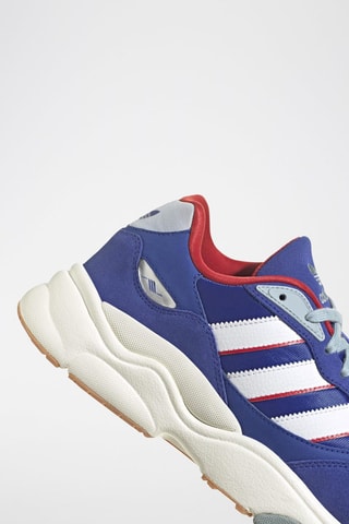 Leren Sneakers Retropy F90 Koningsblauw