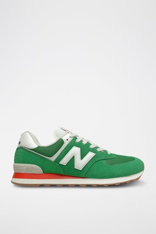 Nubuck Sneakers 574 Groen en Wit