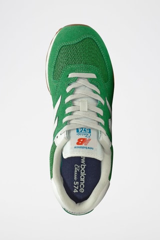 Nubuck Sneakers 574 Groen en Wit