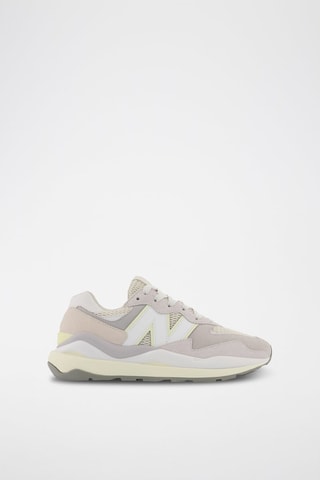 Leren Nubuck Sneakers 574 Lichtgrijs en Beige