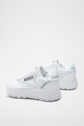 Leren Platform Sneakers Club C Double Geo Wit