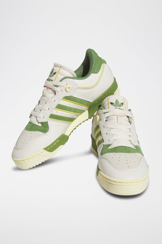 Leren Sneakers Rivalry Low 86 - Wit en Groen