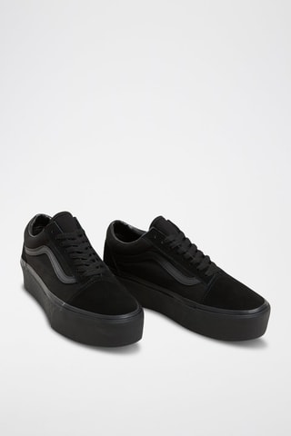 Leren Platform Sneakers Stackform - Zwart