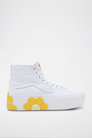 Hoge Platform Sneakers UA SK8-Hi Tapered Stacked - Wit