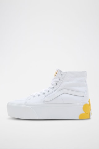 Hoge Platform Sneakers UA SK8-Hi Tapered Stacked - Wit