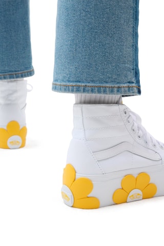 Hoge Platform Sneakers UA SK8-Hi Tapered Stacked - Wit