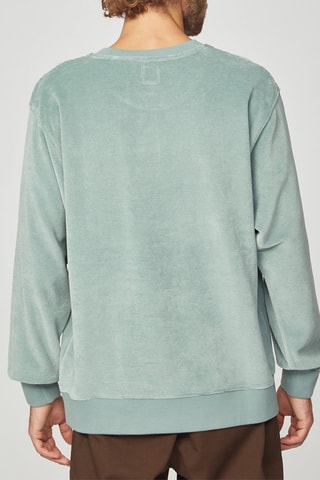 Trui Corduroy Crew Groen en Grijs