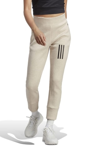 Broek met Hoge Taille Gemêleerd Beige