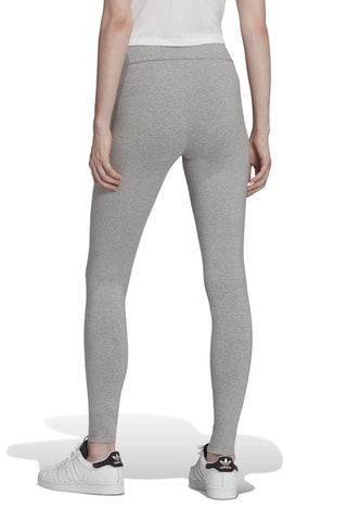 Sportlegging Hoge Taille 3 Stripes Tight- Gemêleerd Lichtgrijs