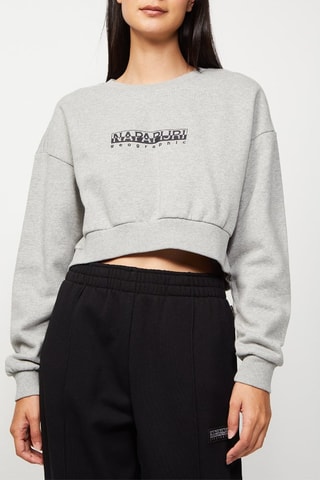 Korte Sweater B-Box Gemêleerd Lichtgrijs
