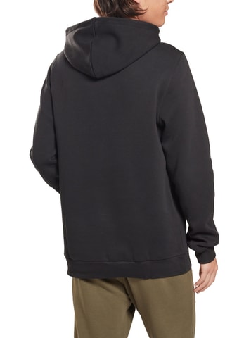 Biologisch Katoenen Fleece Sweater RI Left Chest Logo - Zwart 