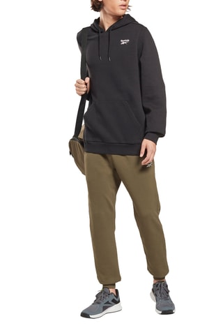 Biologisch Katoenen Fleece Sweater RI Left Chest Logo - Zwart 