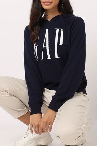 Pull à capuche - Bleu marine