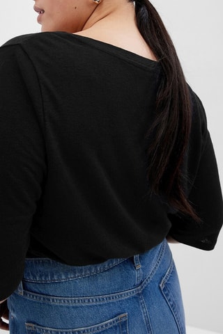 Top en lin - Noir