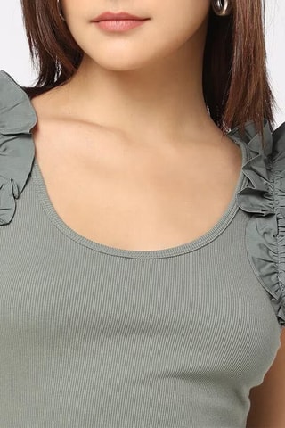 Top - Vert olive