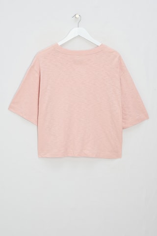 Top en coton biologique - Rose poudré