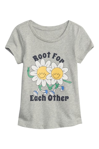 T-shirt en coton biologique - Gris clair chiné