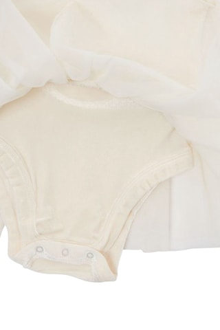 Body-robe et bandeau en velours - Ivoire