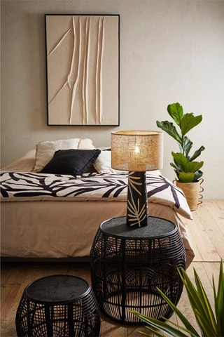 2 tables d’appoint en rotin Element - 55 x 50 cm/31 x 36 cm