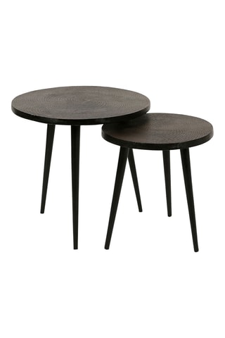 2 tables basses Bronze- 47 x 46,5 cm/38,5 x 42 cm