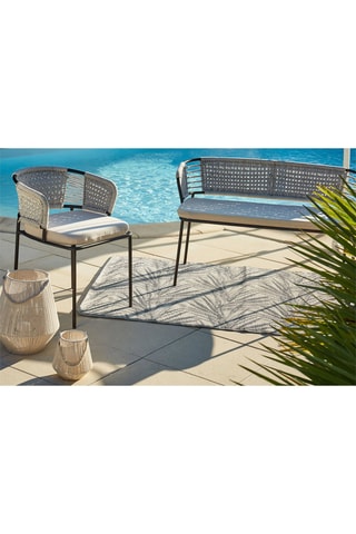 Banquette Cobalt - Beige et noir - 2 places