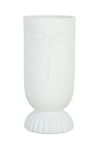 Lampe à poser en porcelaine Visage Arty - Blanc - 25 W