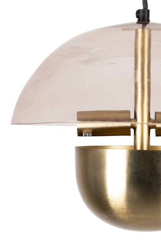 Suspension Ardecor - Doré et rouge brique - 2 x 15 W