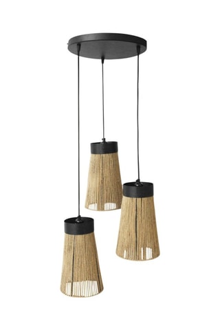 Suspension Korda - Naturel et noir - 3 x 40 W