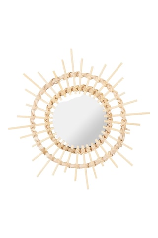Miroir en rotin - 29,5 cm - Naturel