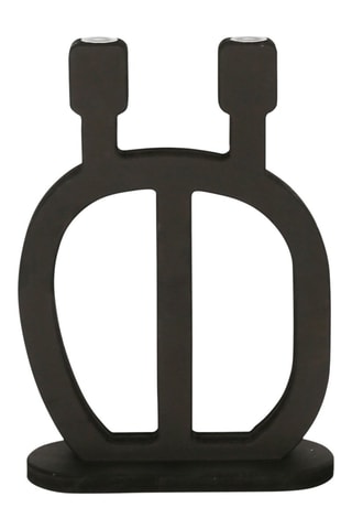 Bougeoir Arty Folk - 39 cm - Noir