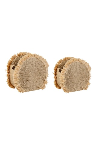 2 paniers Cuzco - 54 x 22 x 46 et 38 x 18 x 32 cm - Naturel