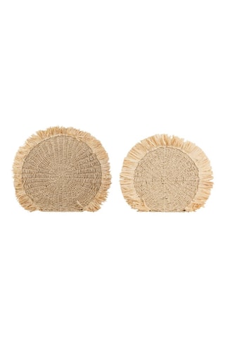2 paniers Cuzco - 54 x 22 x 46 et 38 x 18 x 32 cm - Naturel