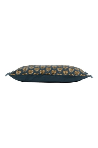Housse de coussin Golden - Bleu marine et beige - 50 x 30 cm