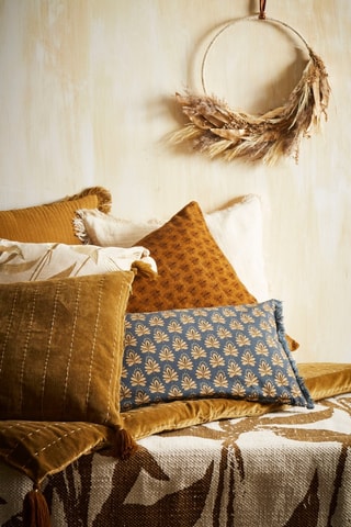 Housse de coussin en velours Golden - Marron - 45 x 45 cm