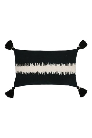 Housse de coussin Ligne - Noir - 50 x 30 cm