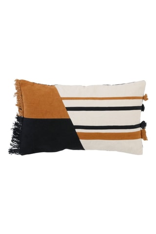 Housse de coussin Courba - Camel et noir - 50 x 30 cm