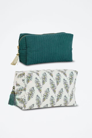 2 pochettes Tropic'art - Blanc et vert émeraude