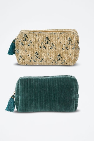 2 pochettes - Beige et vert émeraude