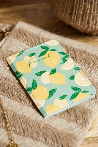 2 porte-passeports Ret-Summer - Beige et vert 