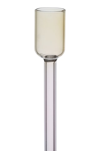 Bougeoir en verre borosilicate Funky - 15 cm - Jaune