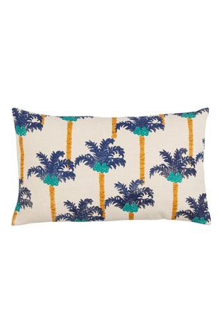 Housse de coussin Mocoa - Beige et bleu marine - 50 x30 cm