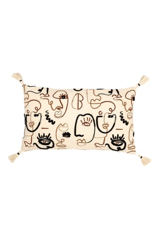 Housse de coussin Terre Brulee - Ecru - 50 x 30 cm
