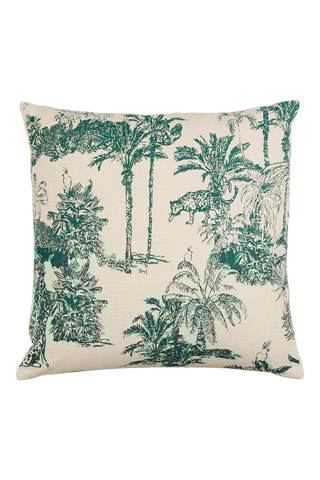 Housse de coussin Mocoa - Ecru et vert - 45 x 45 cm